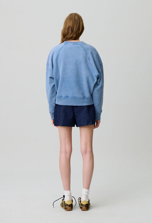 Sweatshirt verwaschener Baumwolle