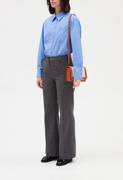 Heather grey flared trousers