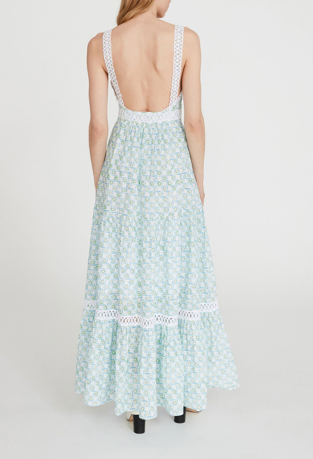 Langes, rückenfreies Kleid