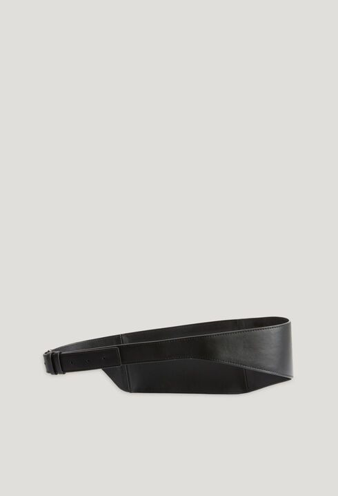 Gürteltasche aus schwarzem Leder