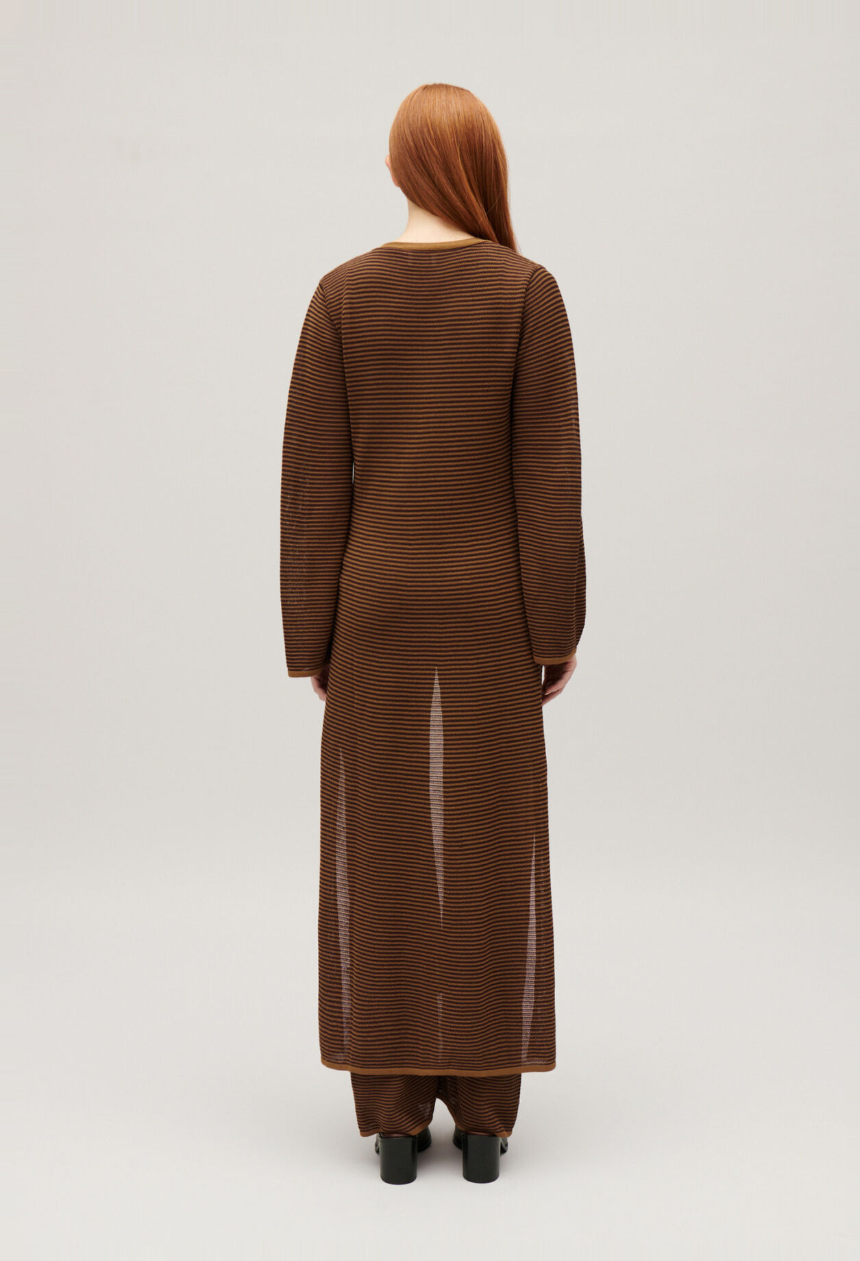 Cardigan long marron