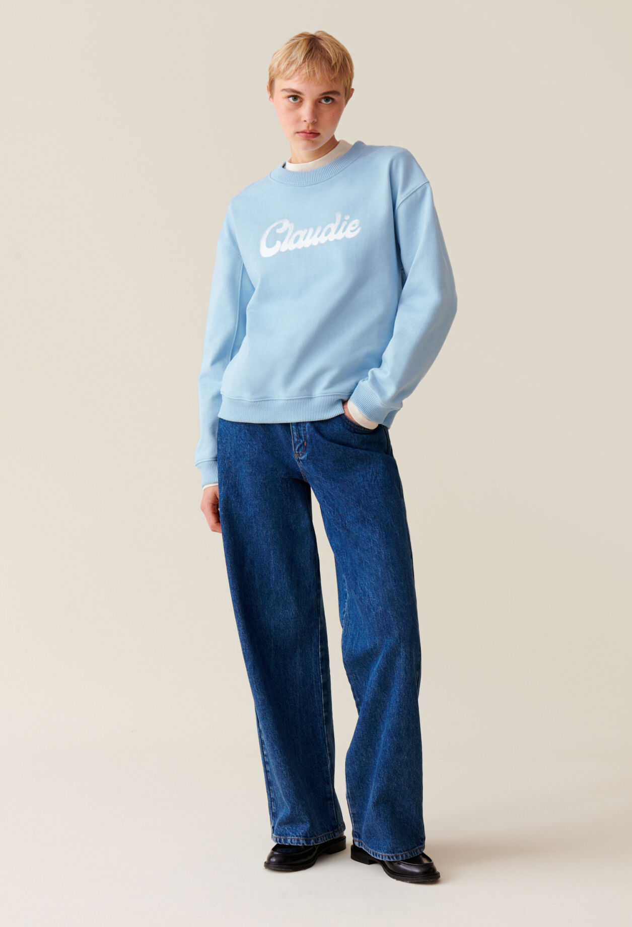 Sweatshirt ample imprimé Claudie