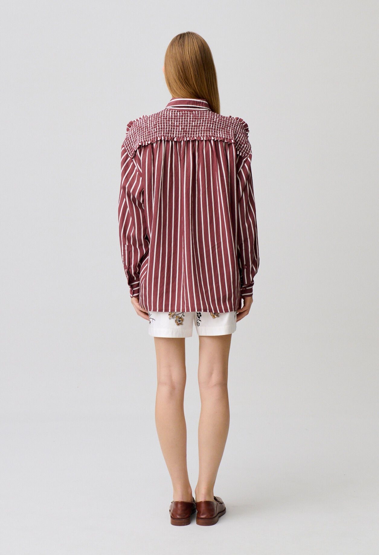 Chemise oversize ray&eacute;e