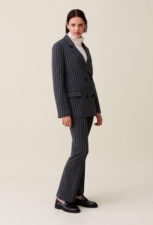 Oversized gestreifter Blazer