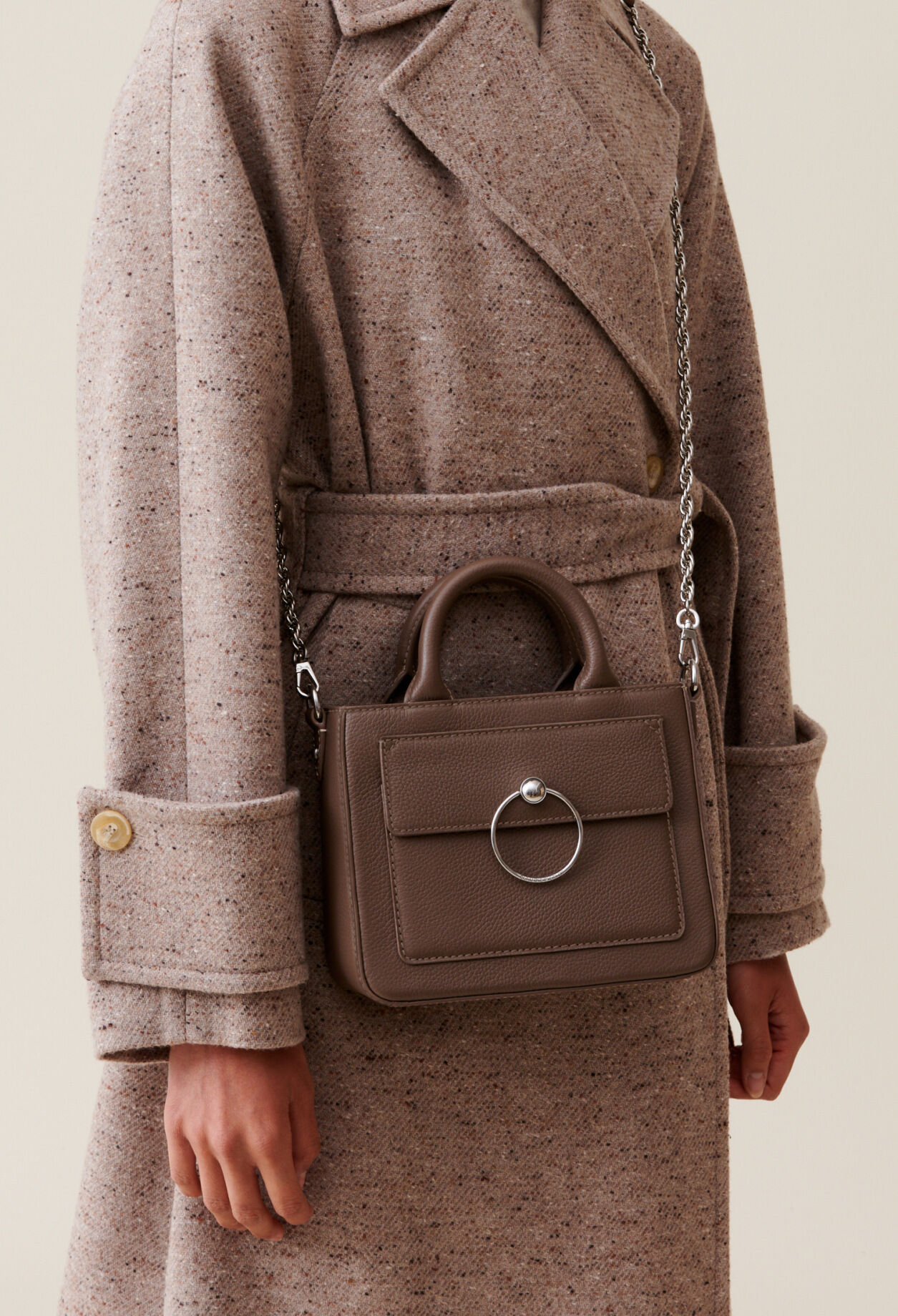 Anouck Tasche genarbtem Leder Kette