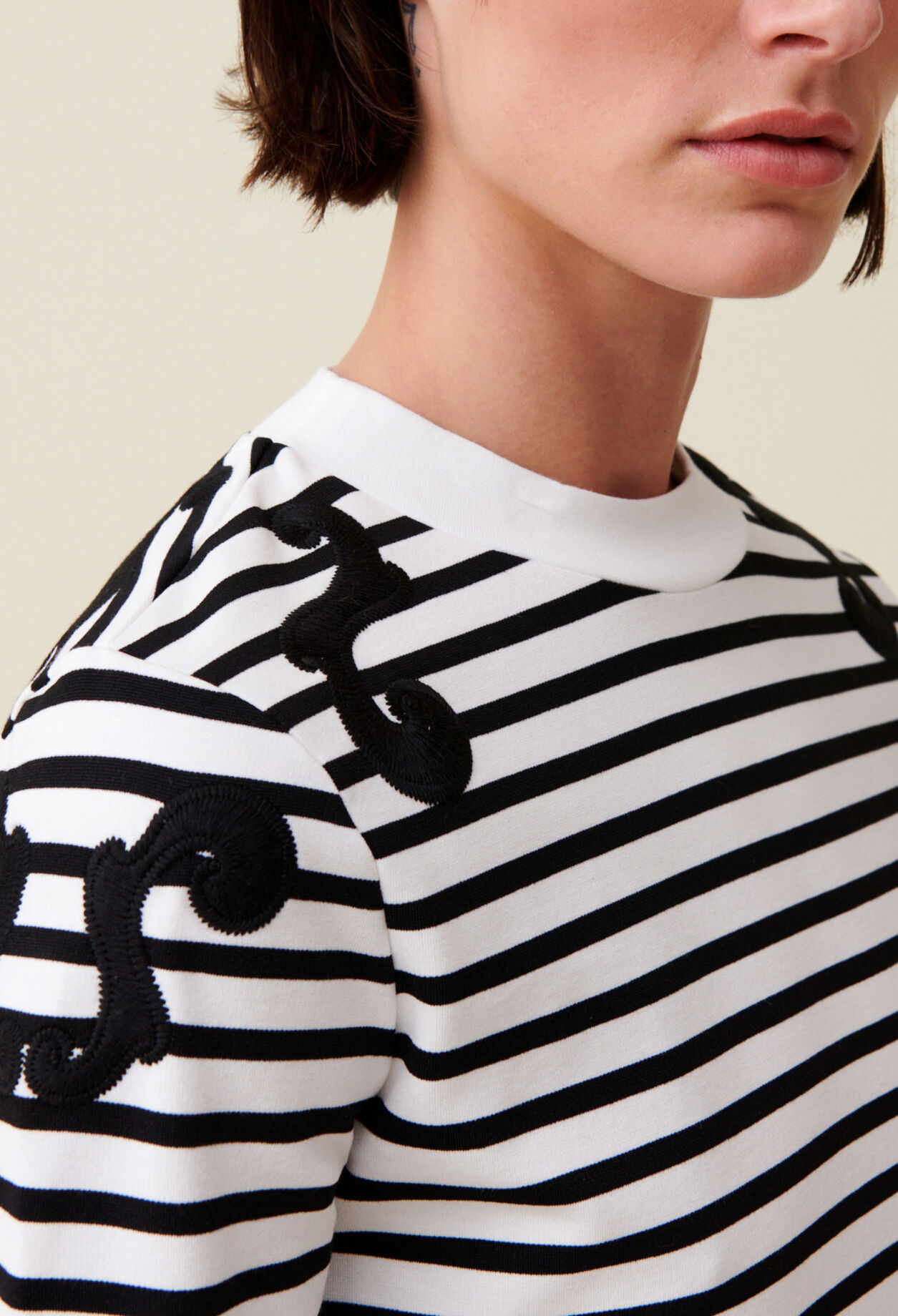 Ecru matrosenshirt Viskose