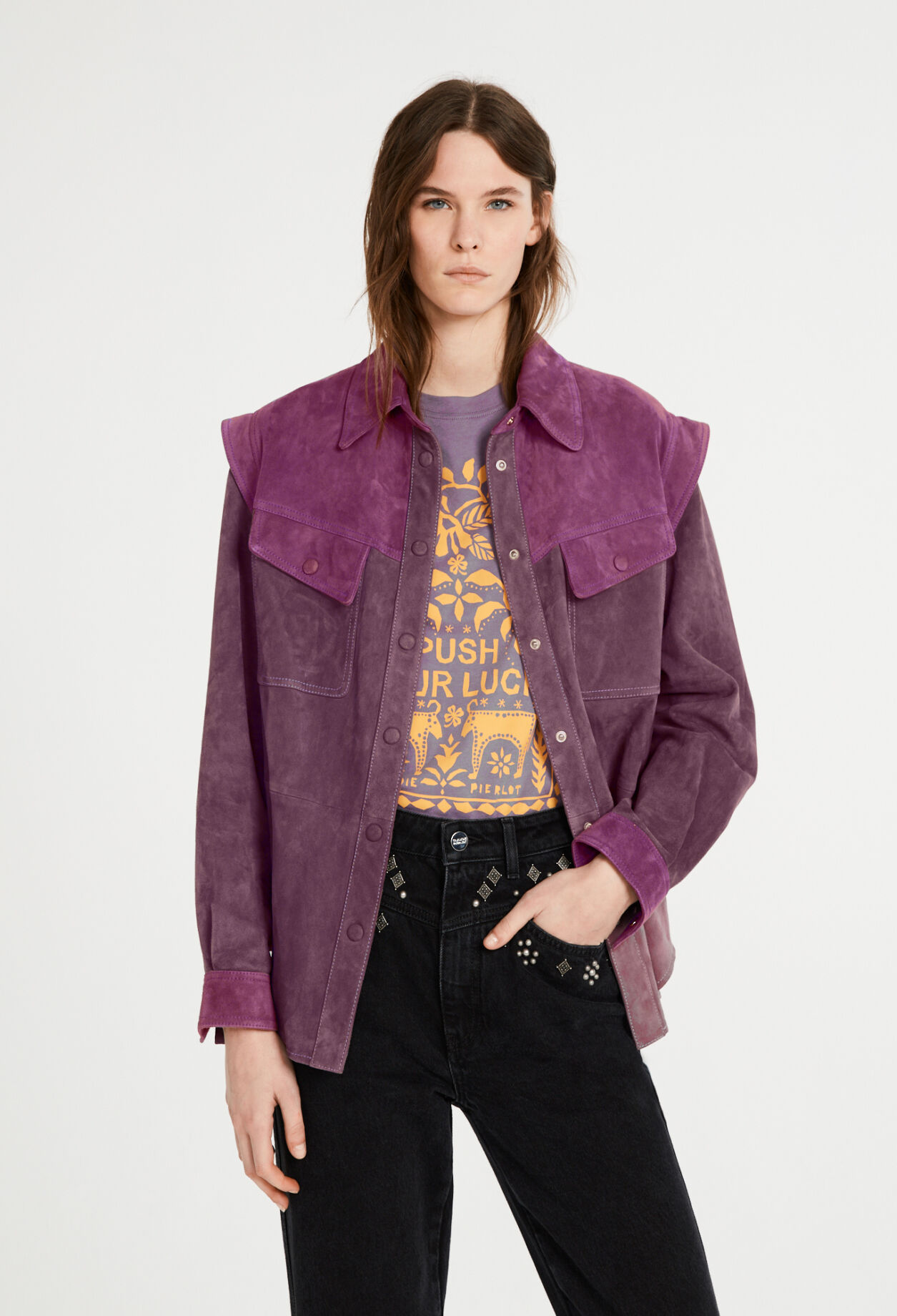 Blouson en suède