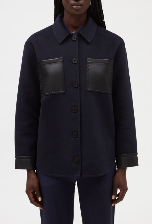 Navy blue long-sleeved coat