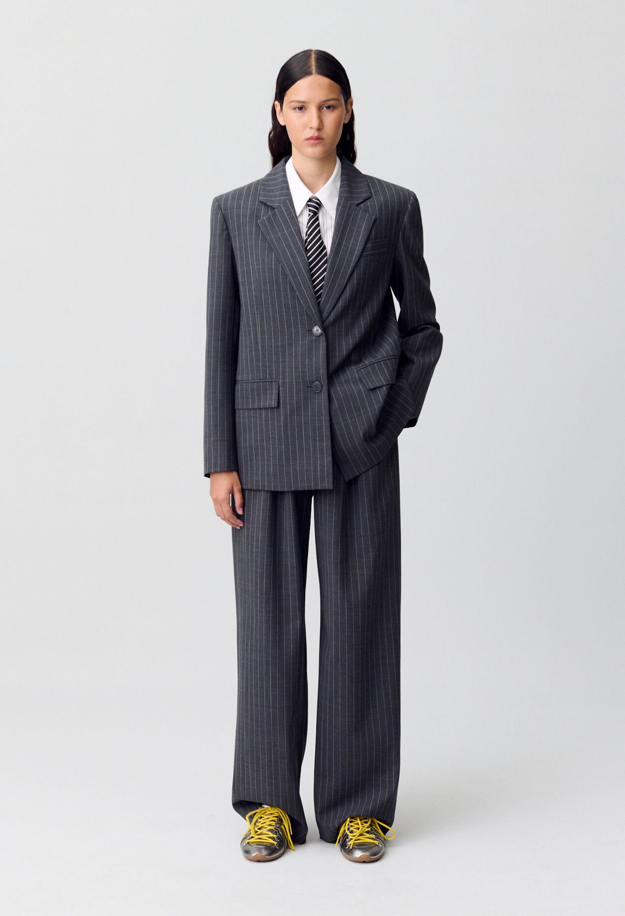 Striped tailored jacket