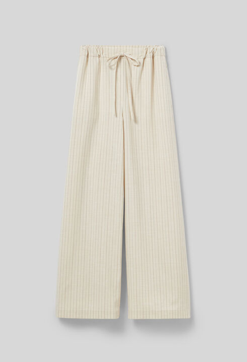 Pantalon large à rayures