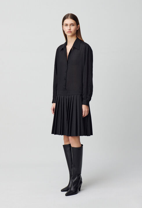 Gestreiftes Zweiteiler-Kleid