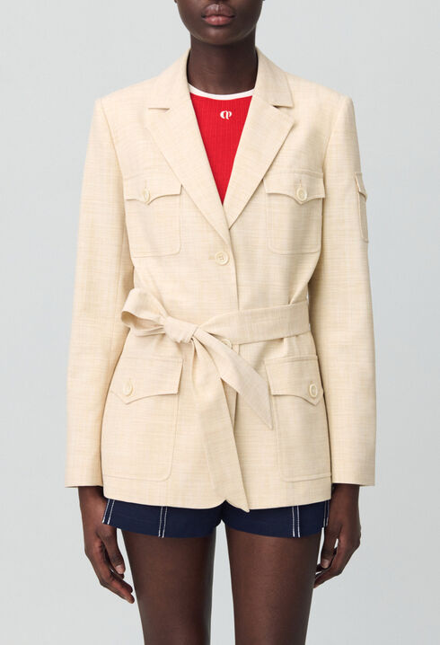 Belted safari jacket
