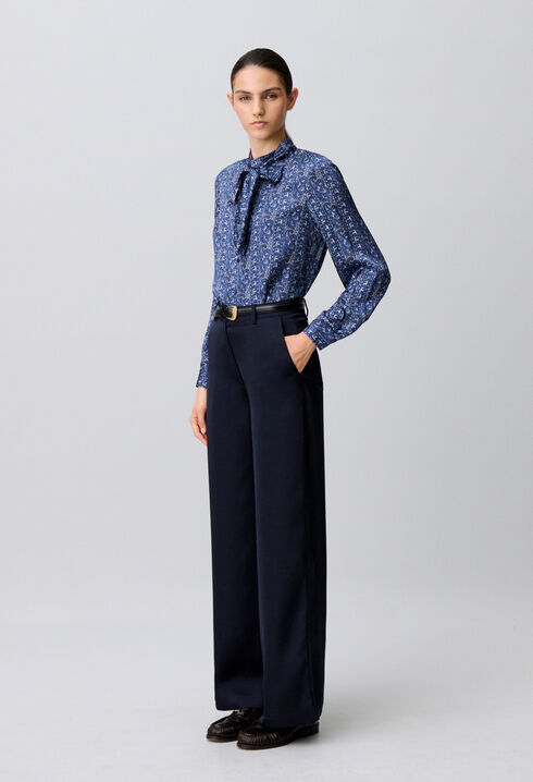 Pantalon satin droit