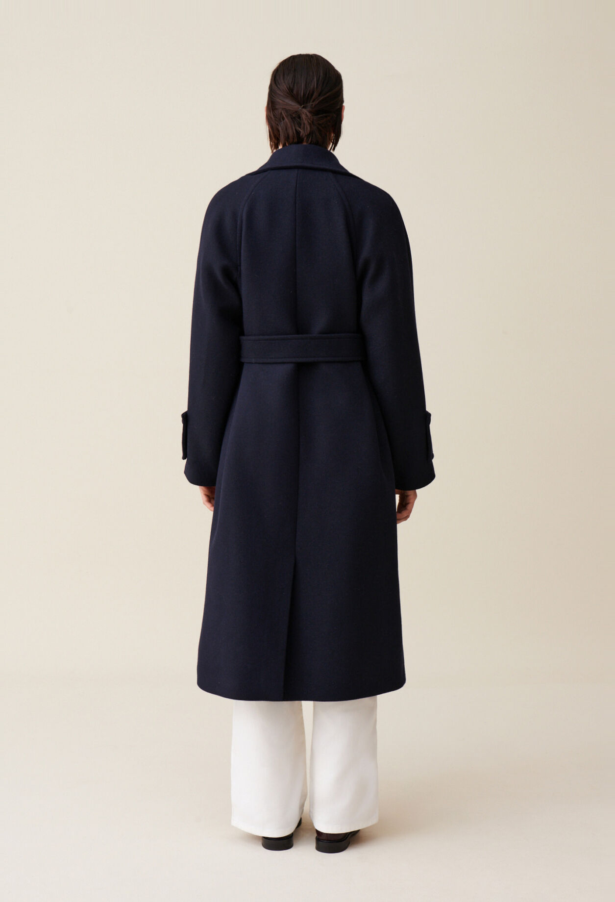 Wool trench-inspired coat