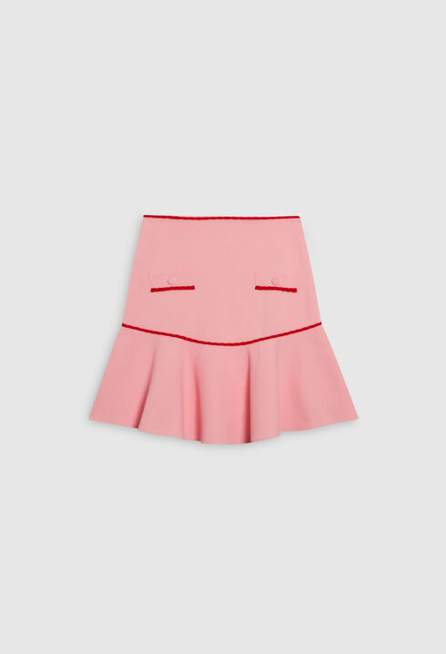 Knit short skirt