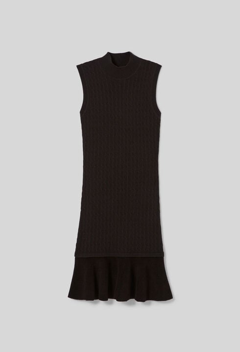 Robe maille col roulé
