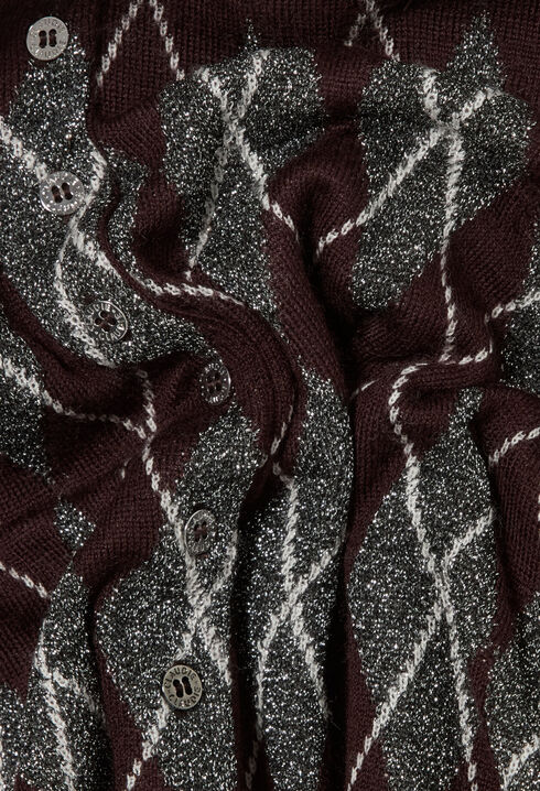 Argyle knitted cardigan