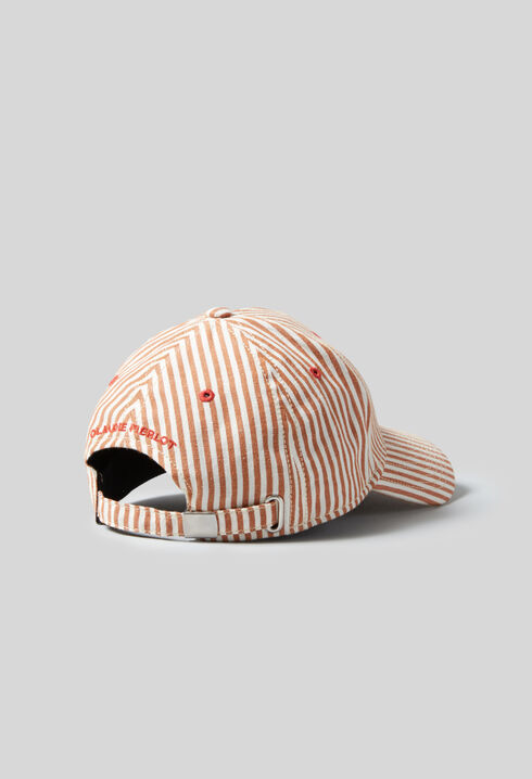 Casquette rayée monogramme CP