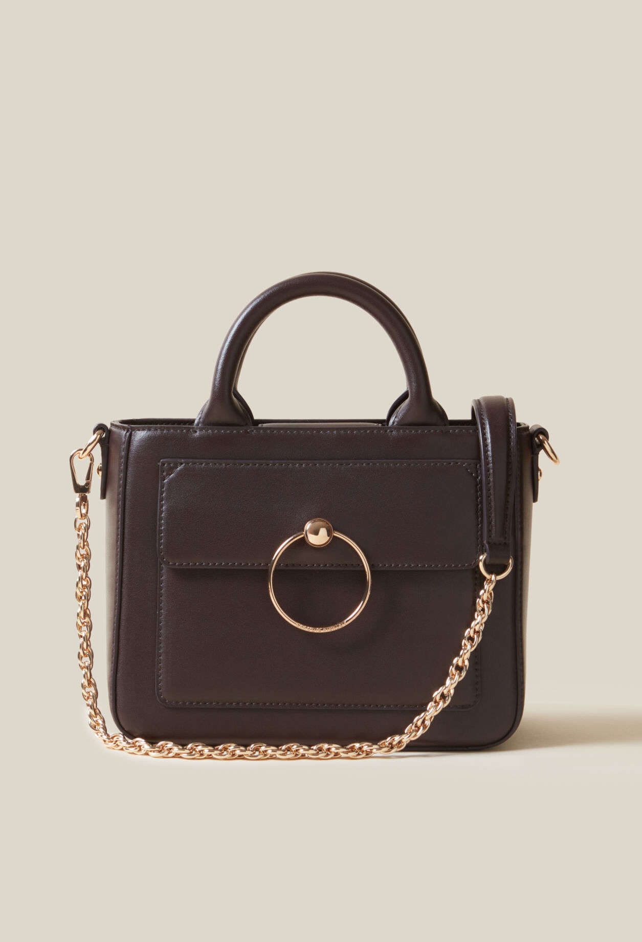 Sac Anouck cuir lisse chaine pour femme Claudie Pierlot