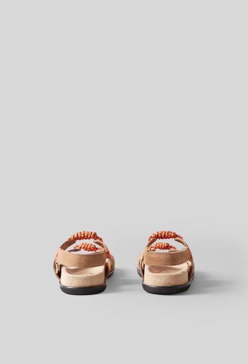 Sandales lacets torsad&eacute;s