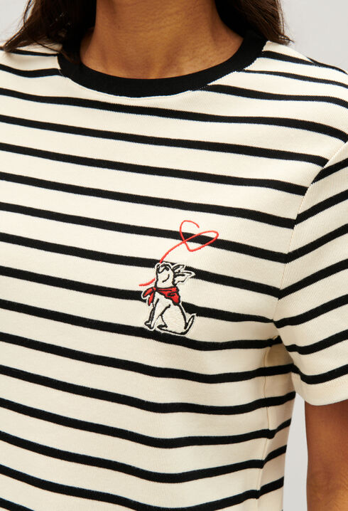 Zweifarbig gestreiftes Matrosen-Shirt