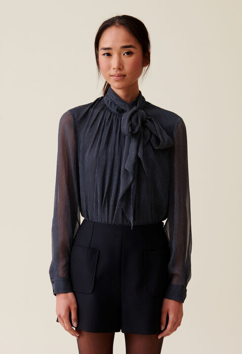 Schwarze High-Waist Shorts