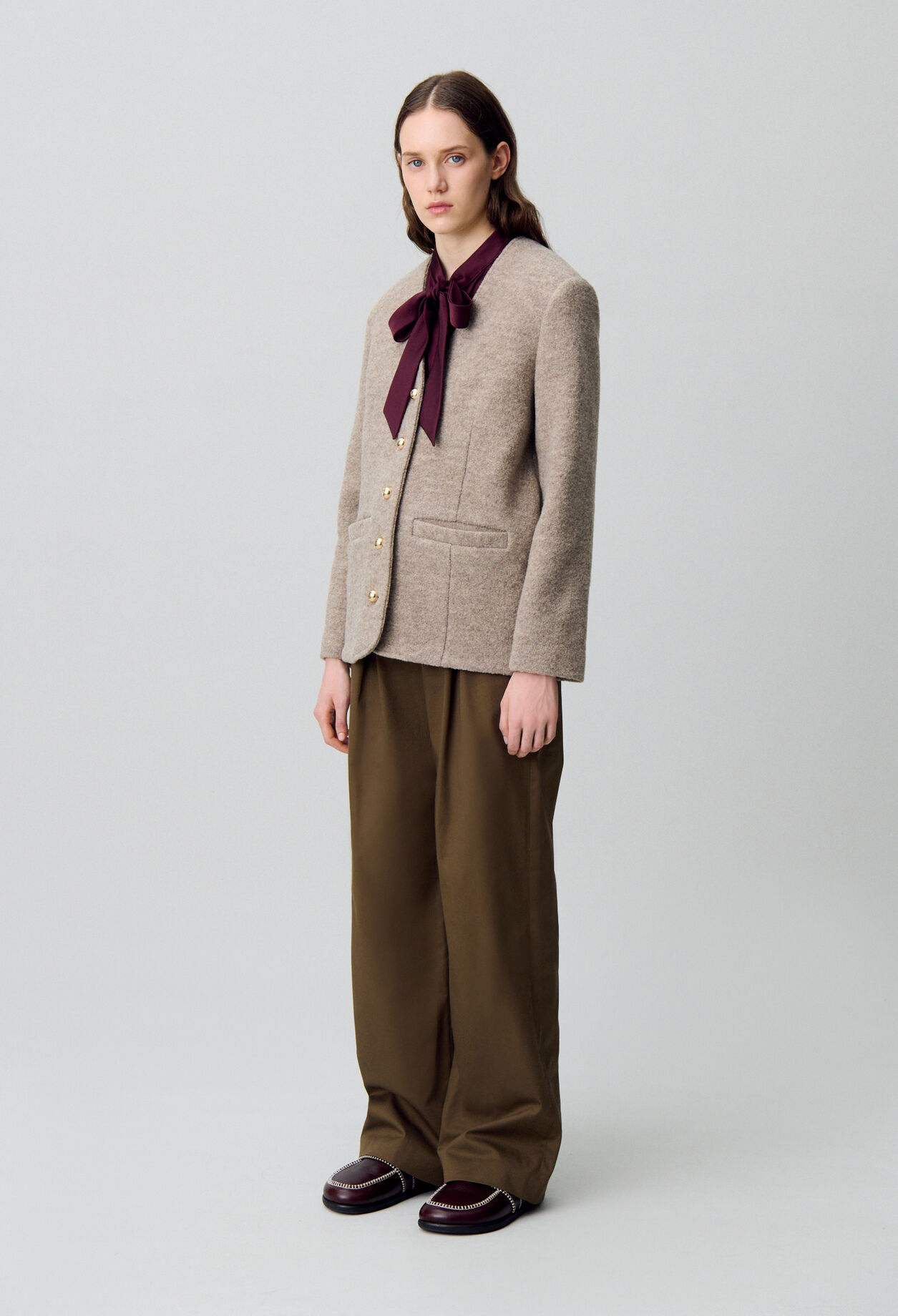 Knopfjacke aus Wolle