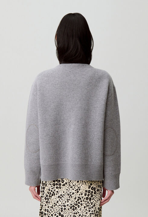 Cardigan oversize laine m&eacute;lang&eacute;e