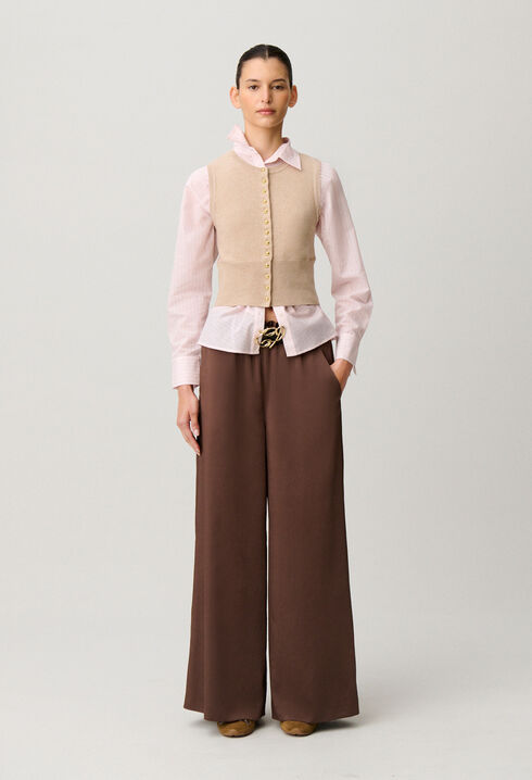 Flowy satin trousers