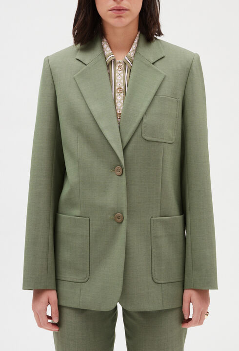 Khaki suit jacket