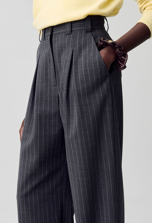 Pantalon droit taille haute