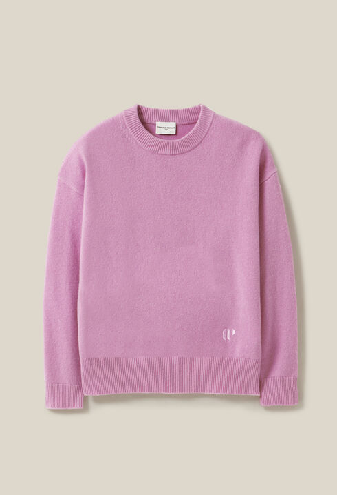 Kaschmirpullover mit CP-Stickerei