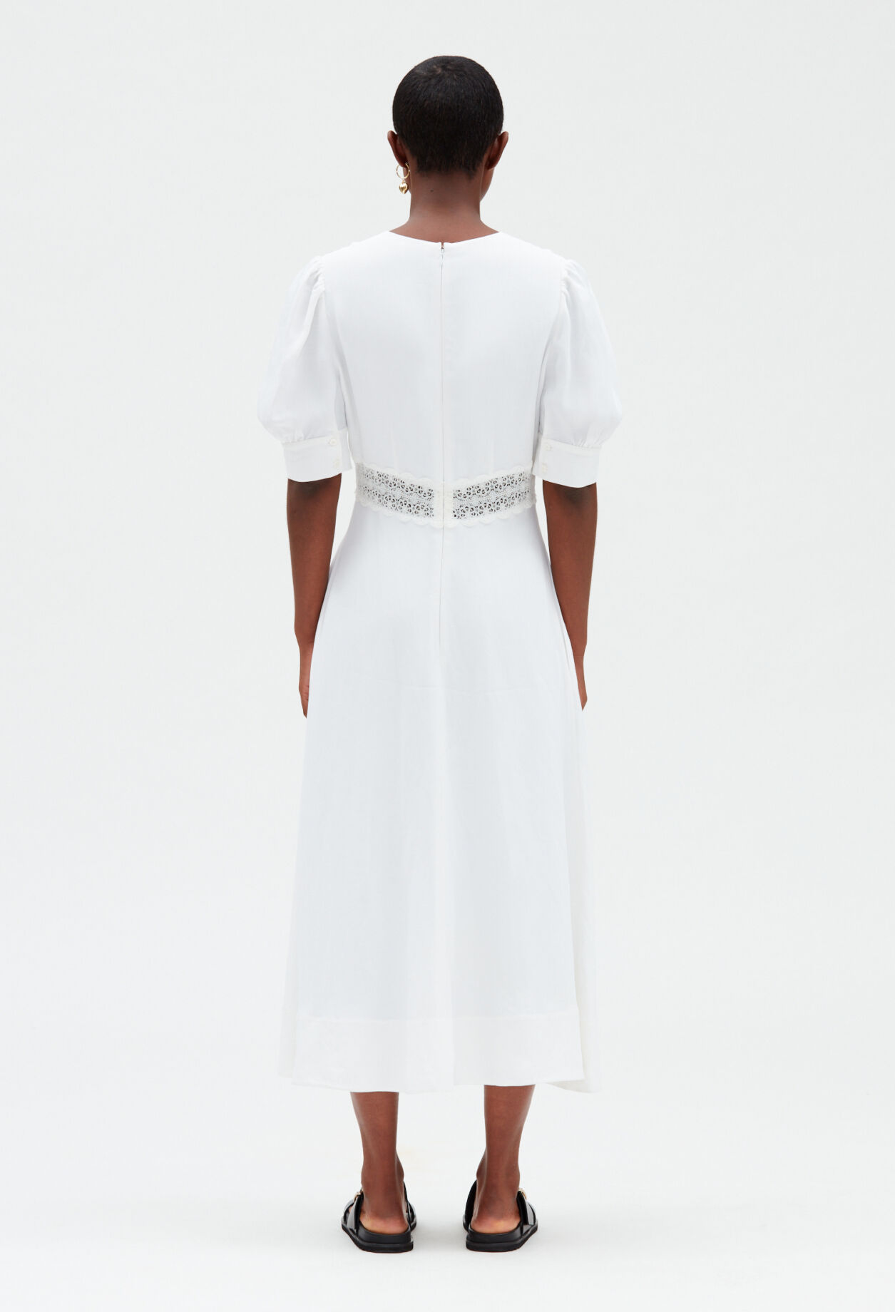 Robe midi brodée