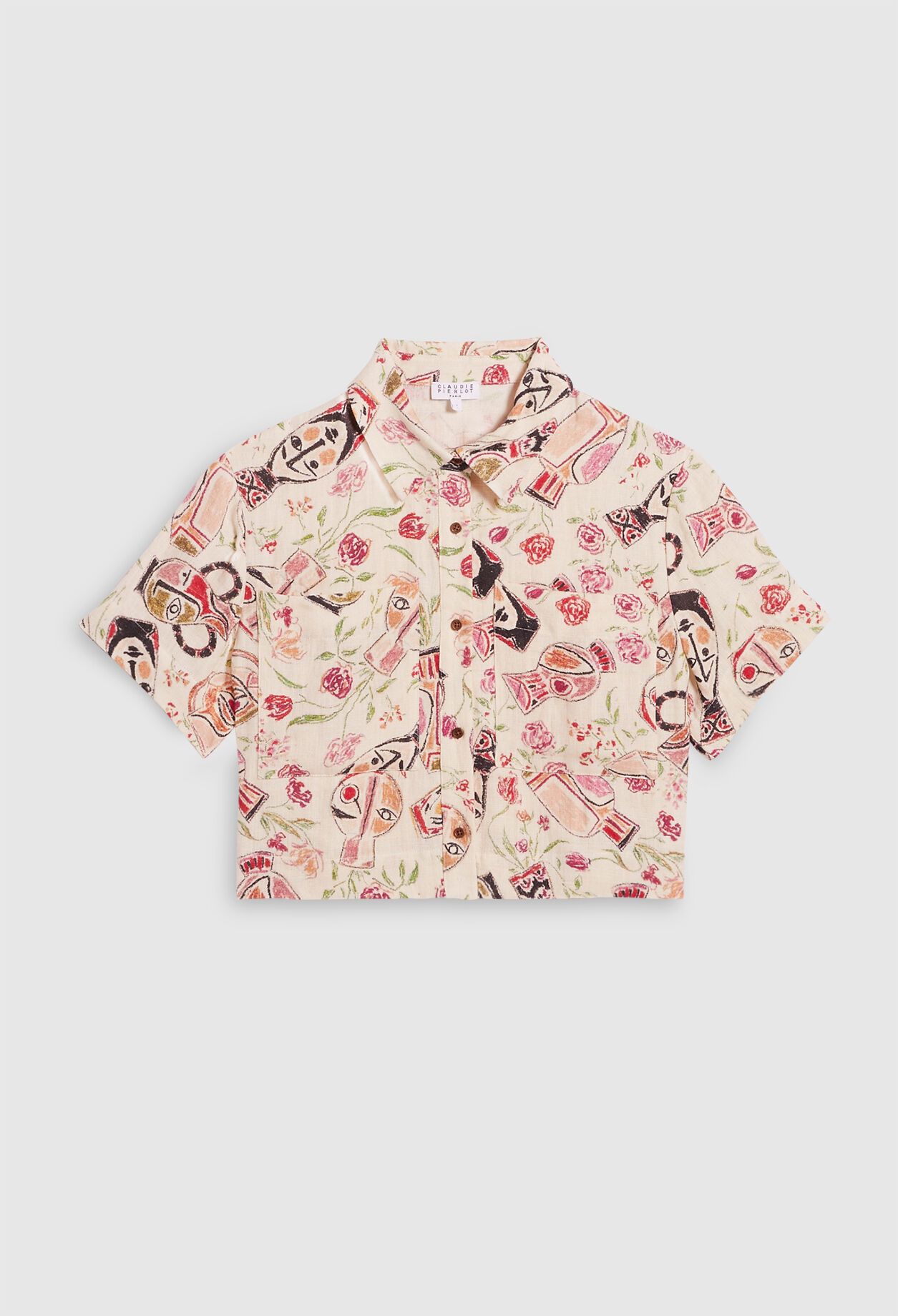 Chemise courte imprimée