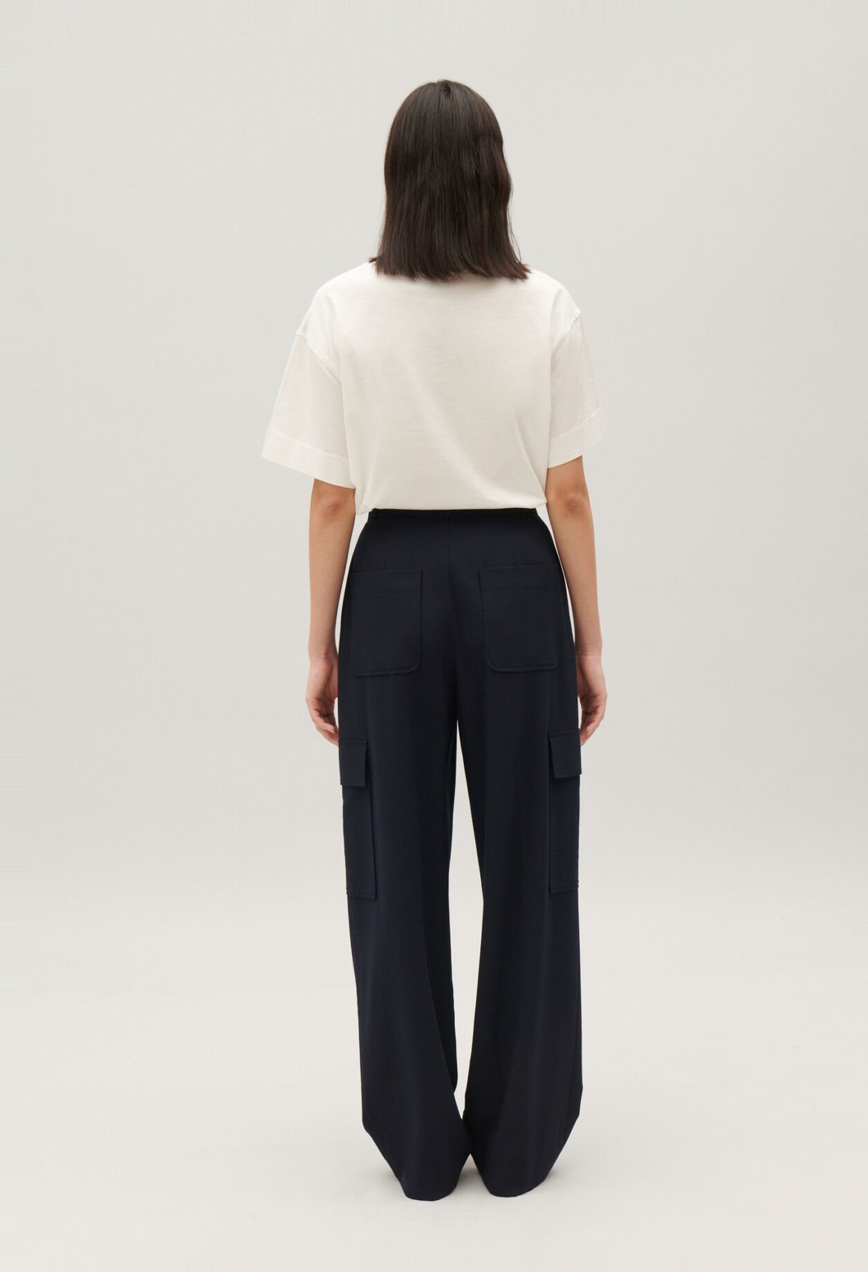 Navy cargo trousers