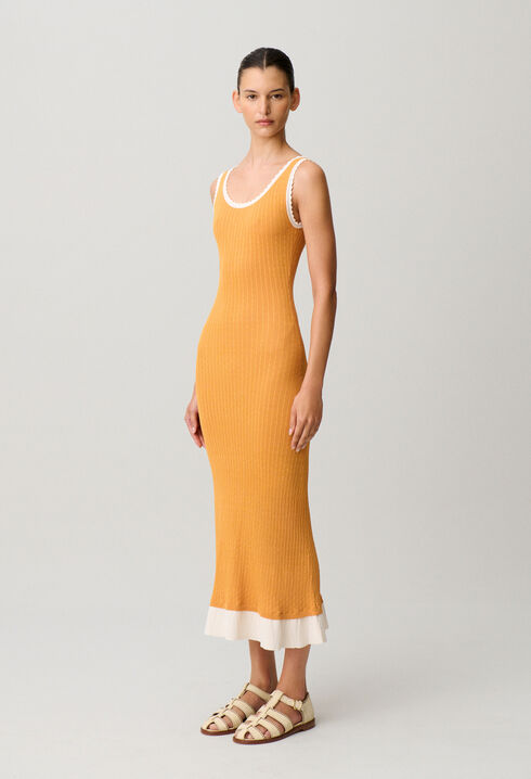 Langes Strickkleid