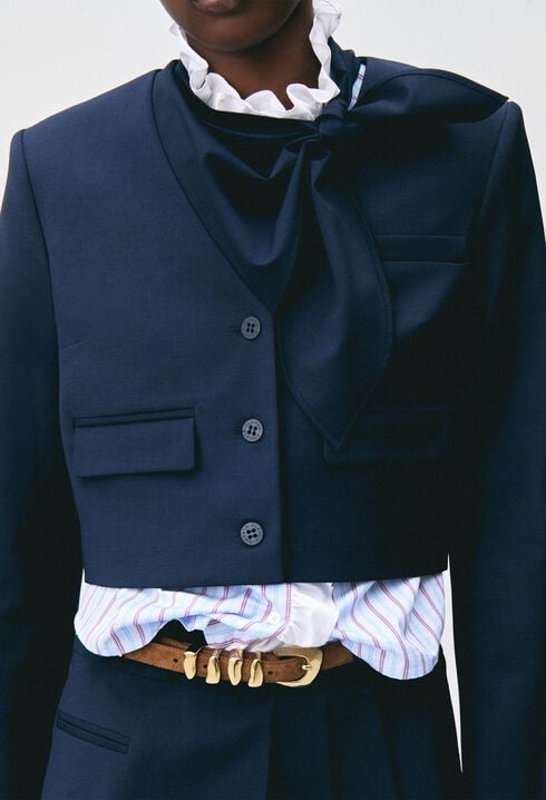 Boxy-Jacke aus Wollmix