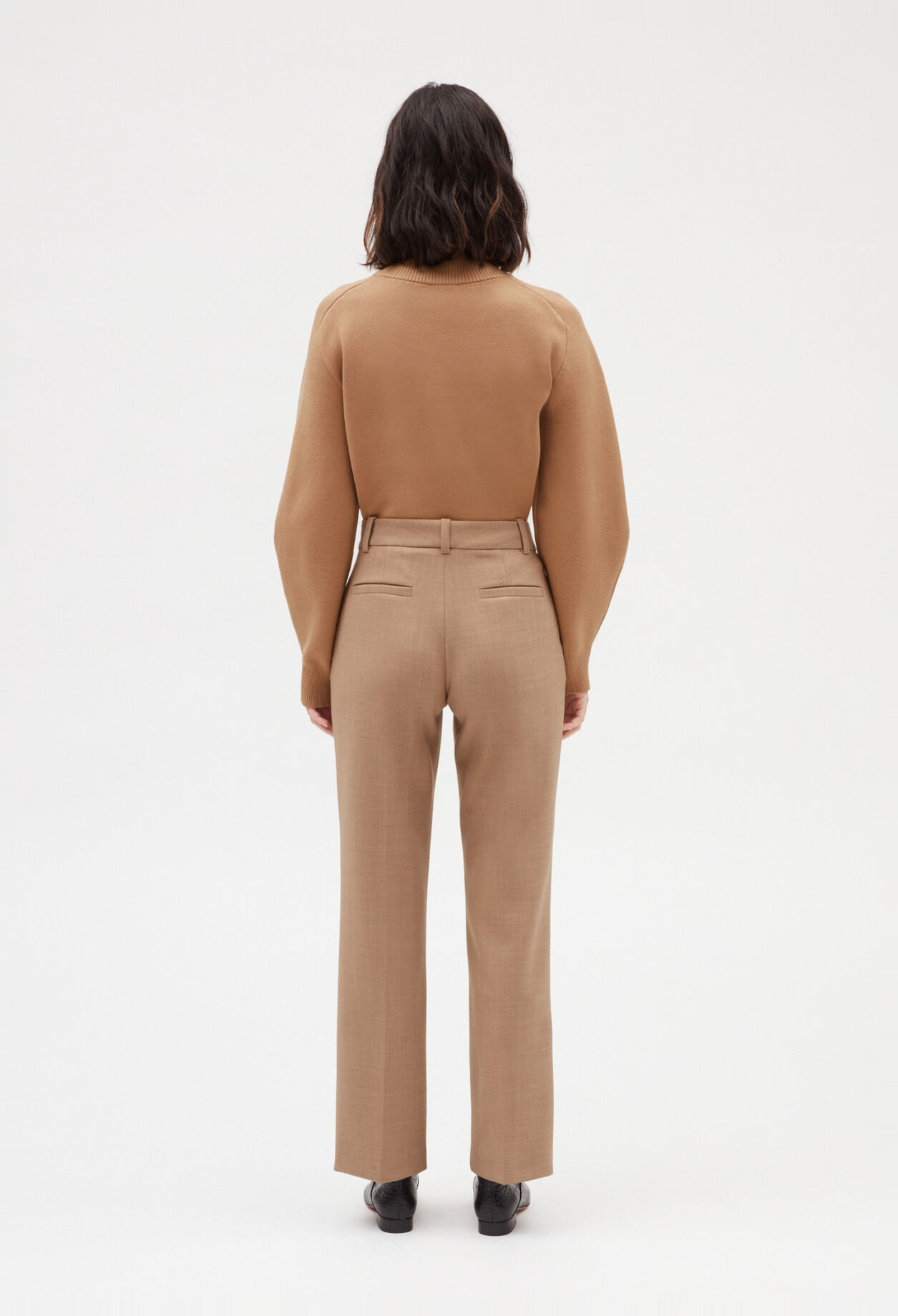Beige suit trousers