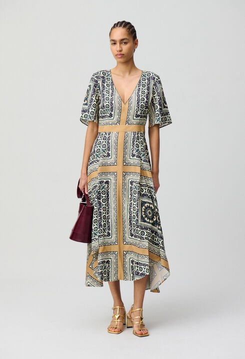 Flowy printed maxi dress