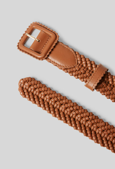 Ceinture en cuir tressé