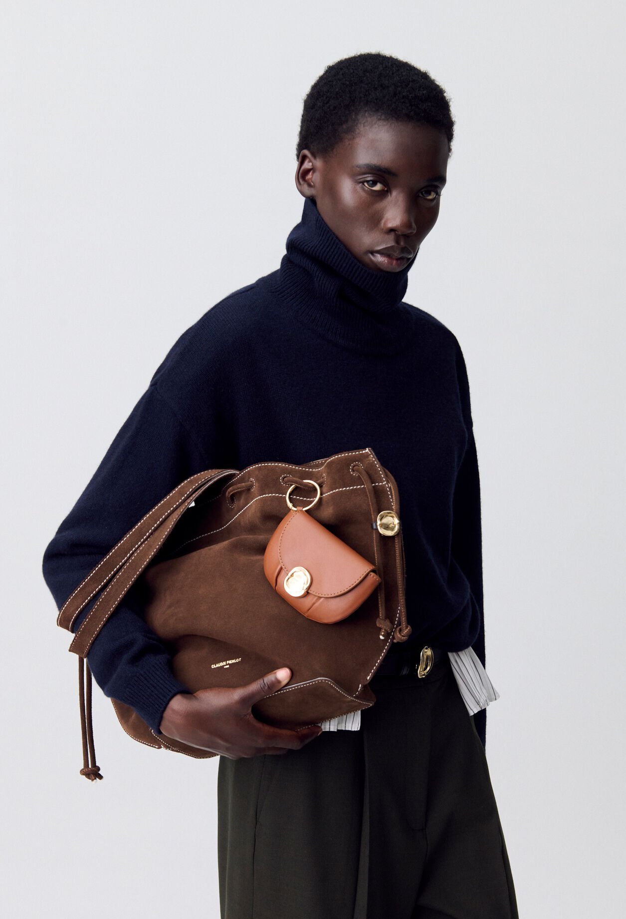 Sac cabas cuir suède