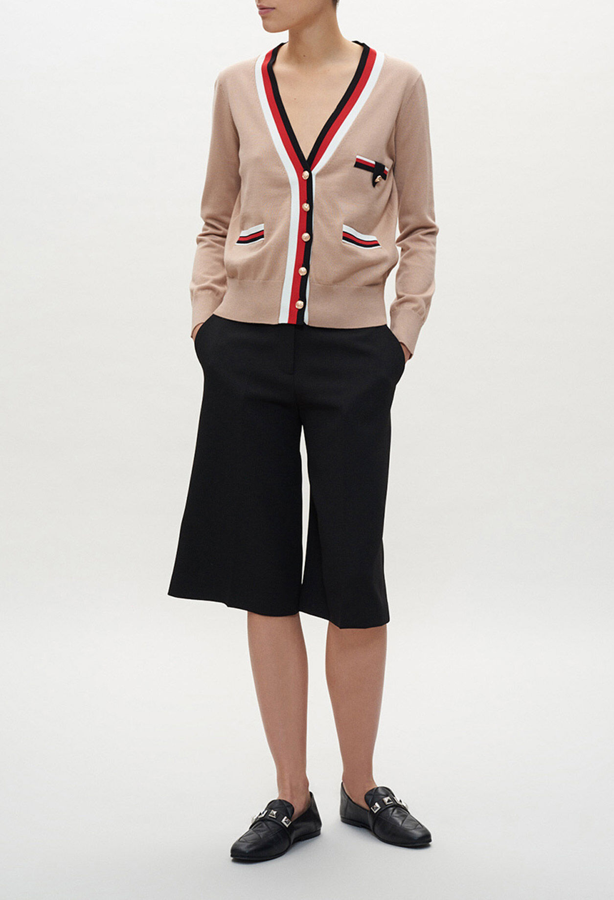 Sport stripe cardigan