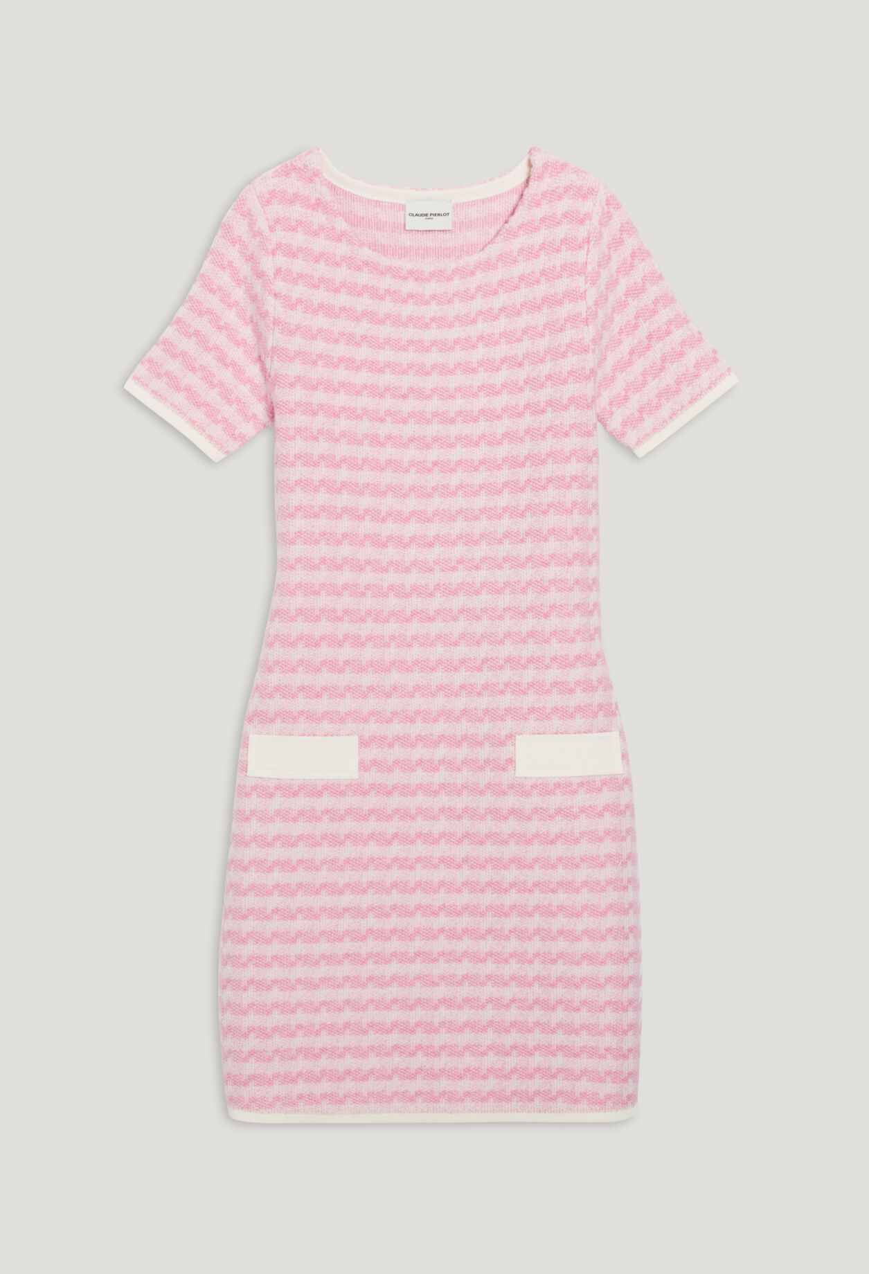 Robe en maille bicolore