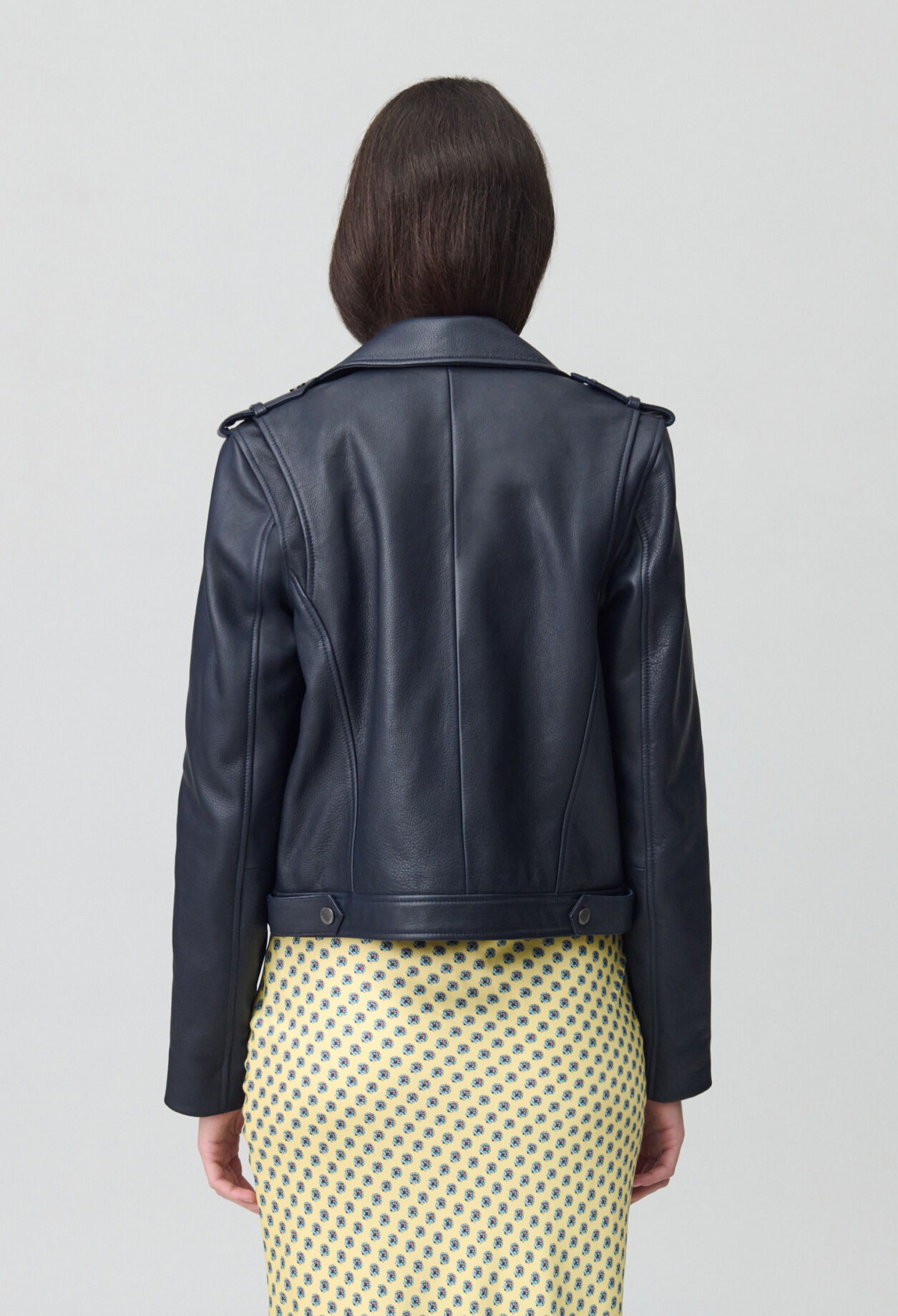 Jacke aus genarbtem Leder 