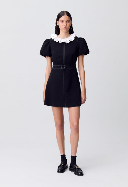Short dress with collar