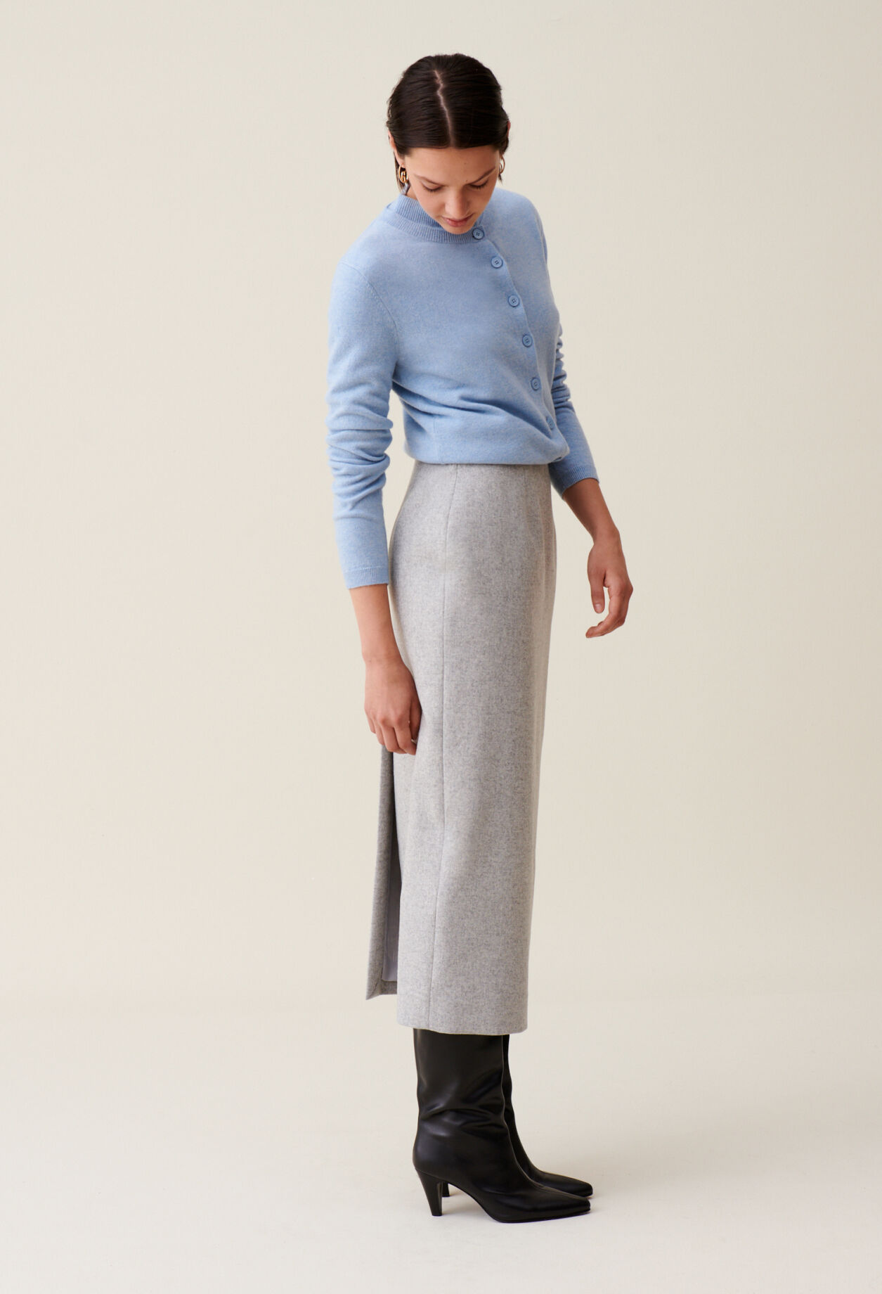 Jupe crayon longue taille haute new arrivals
