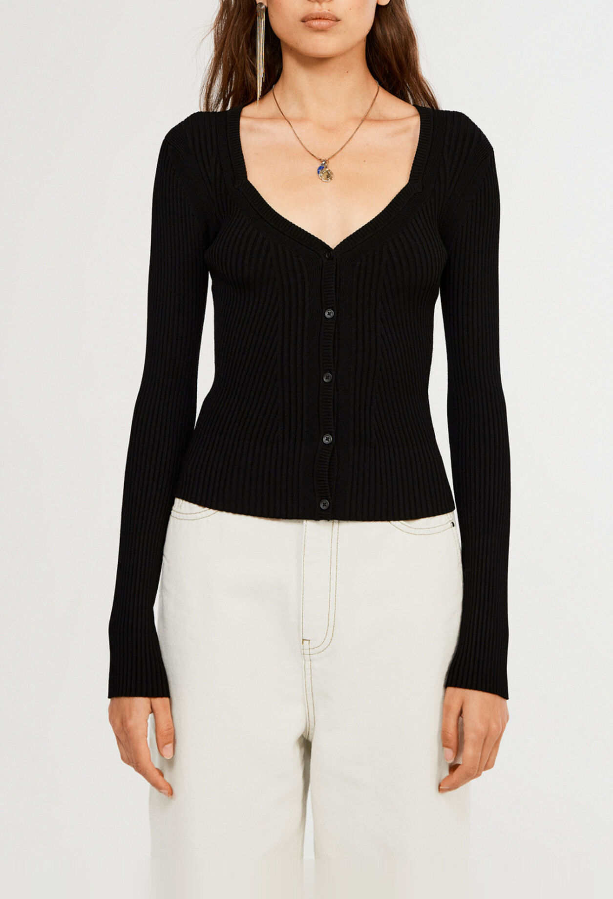 Dual-tone cardigan