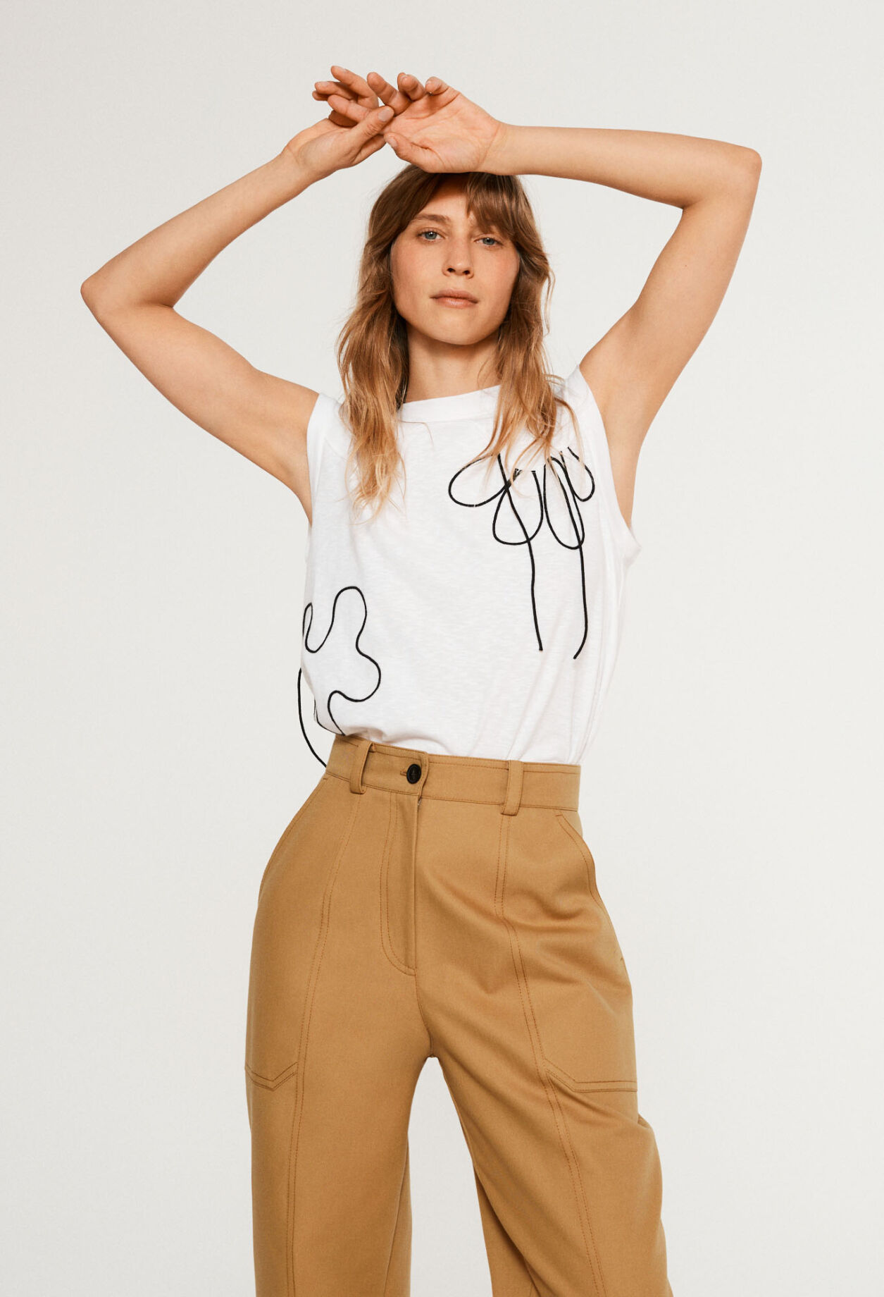Embroidered  T-shirt.