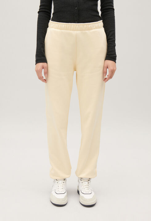 Pantalon jogging vanille