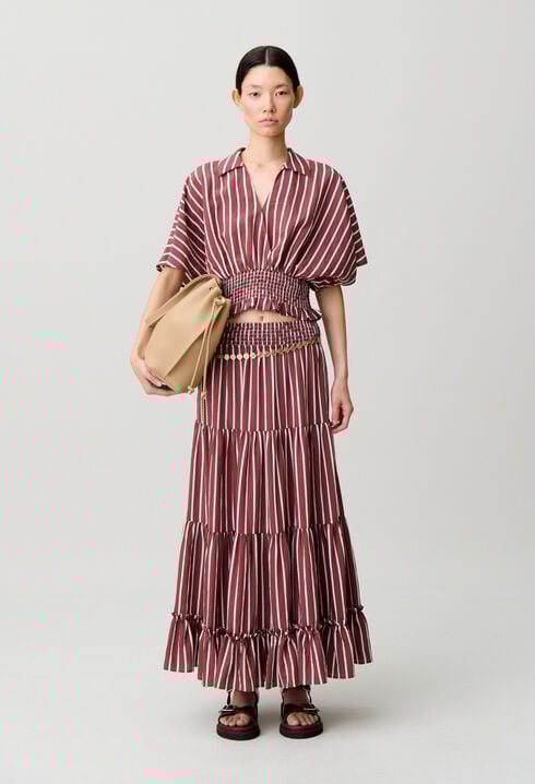 Flie&szlig;endes Streifentop